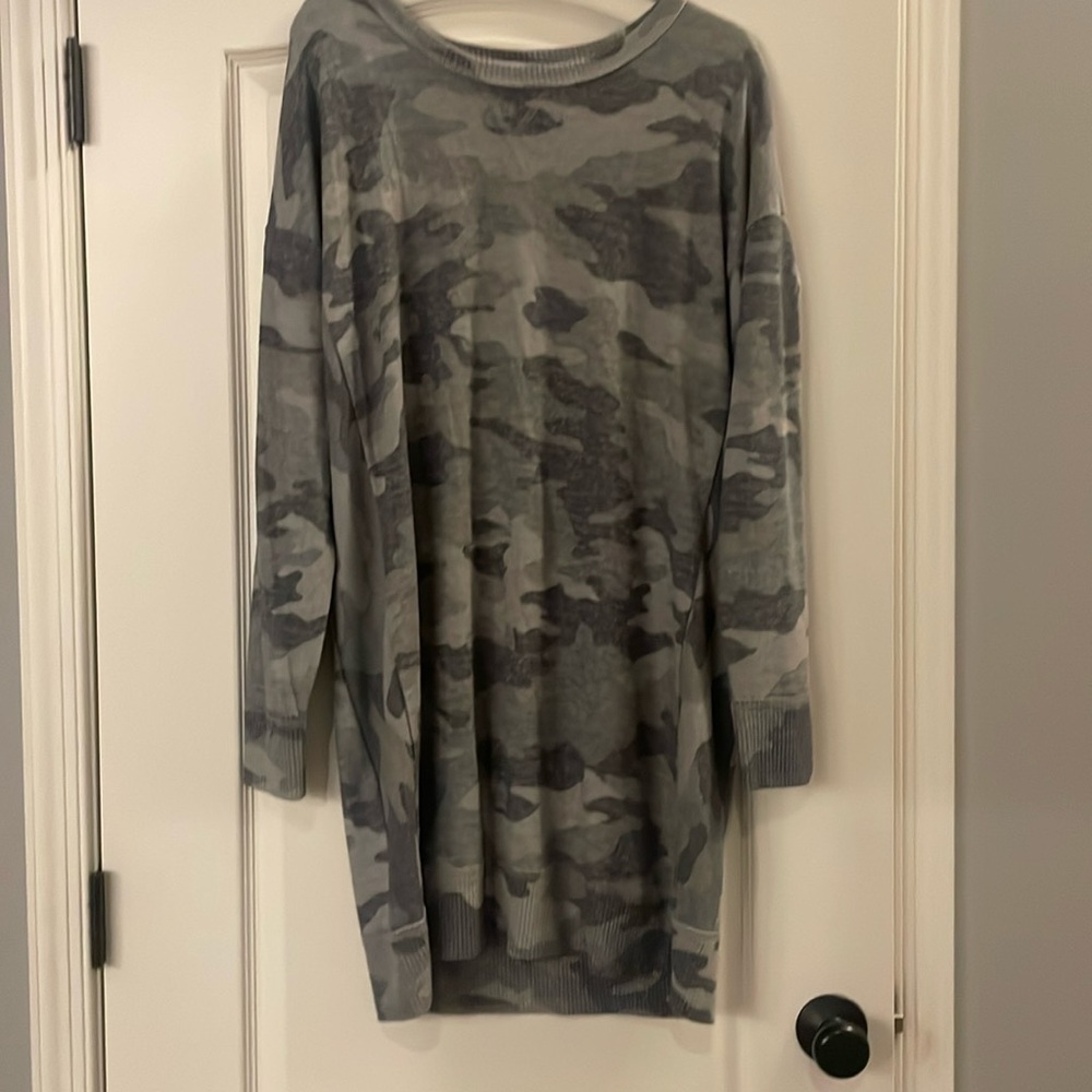 Lucky brand, super soft, camo dress, size large